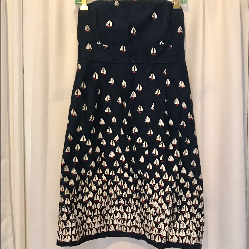 Vineyard Vines Strapless sailboat dress